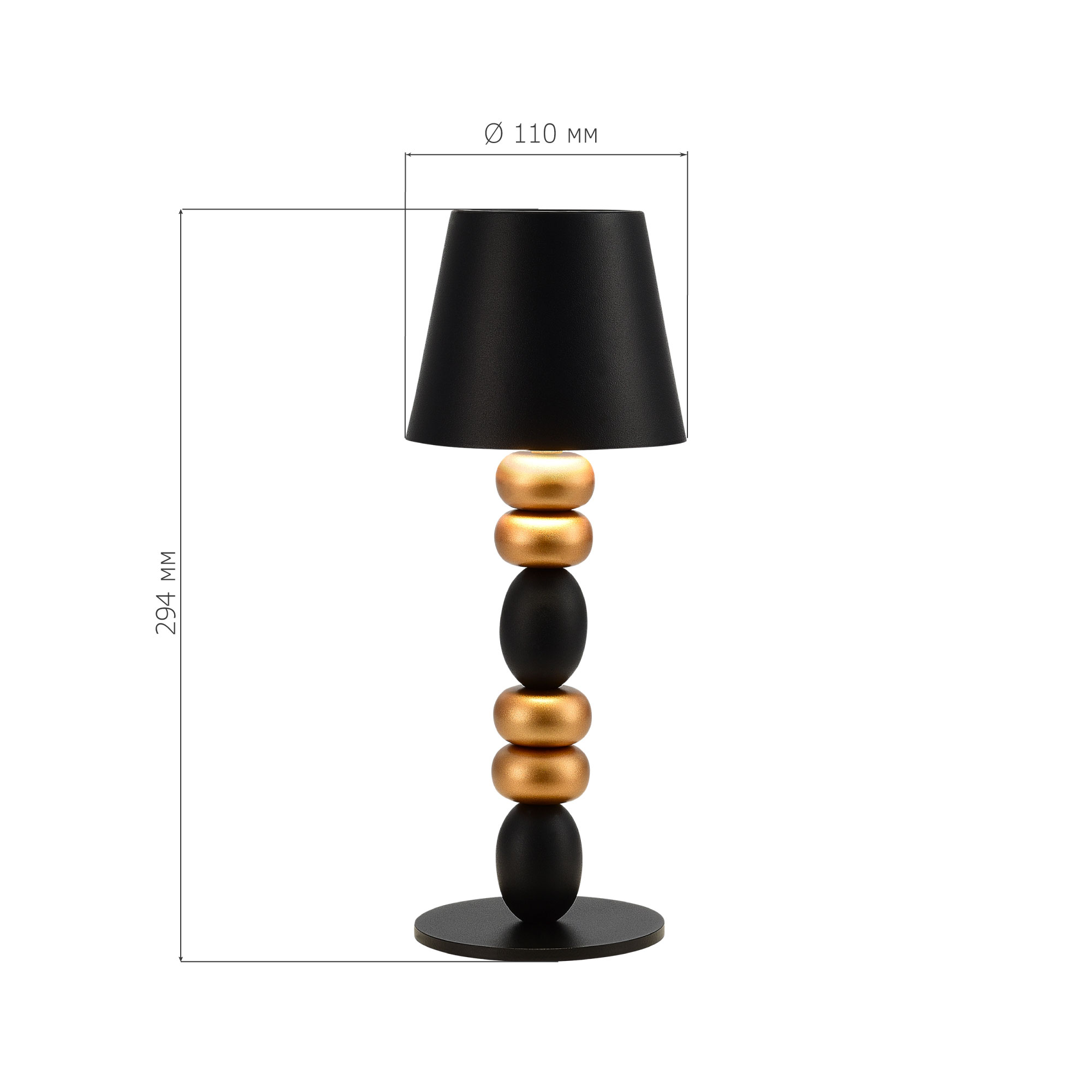 SL1011.414.01 Прикроватная лампа ST-Luce Черный, Золотистый/Черный LED 1*3W 3000-6000K EASE