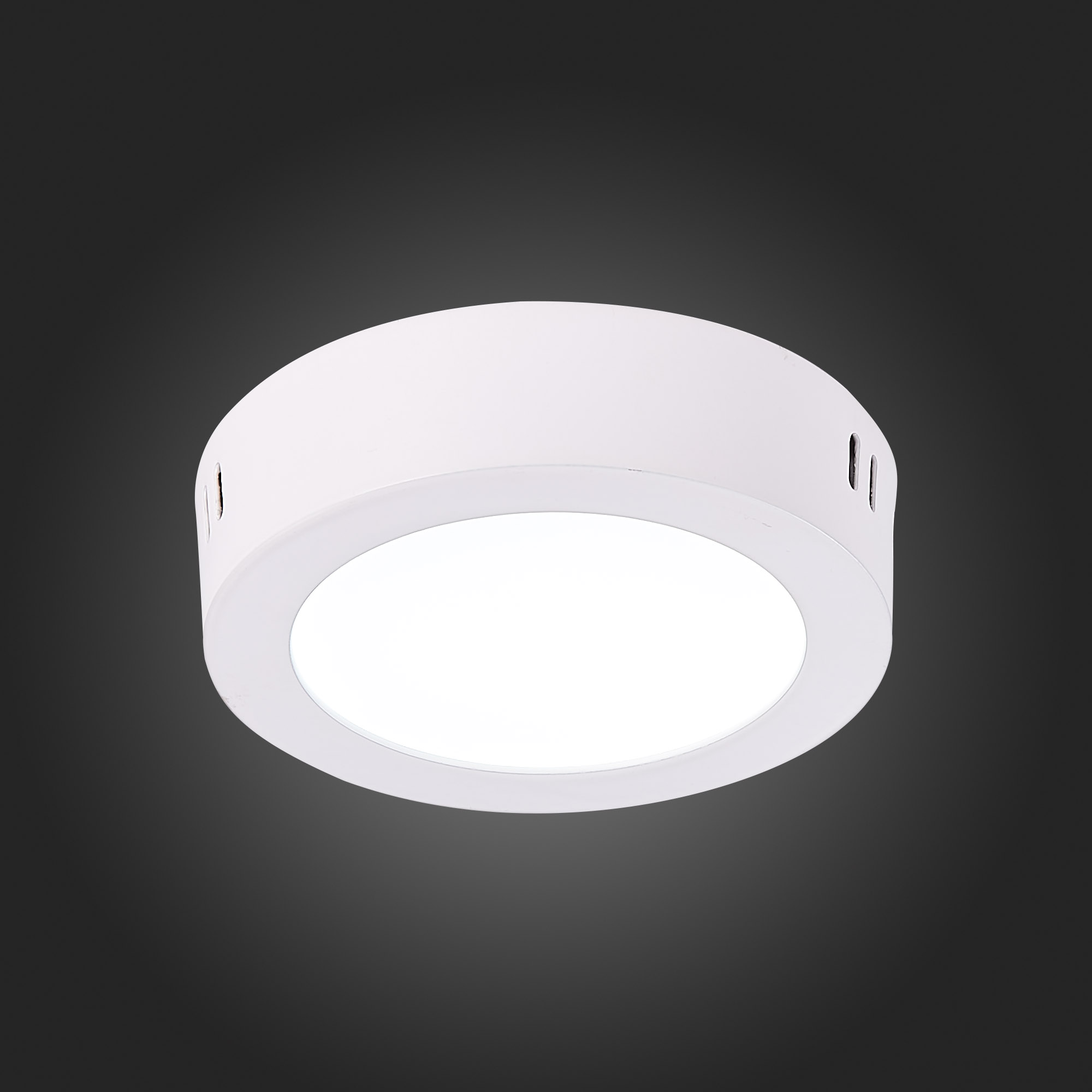 ST112.532.06 Светильник настенно-потолочный Белый LED 1*6W 3000K 330Lm Ra80 120° IP20 D110xH28 90-26 Накладные светильники