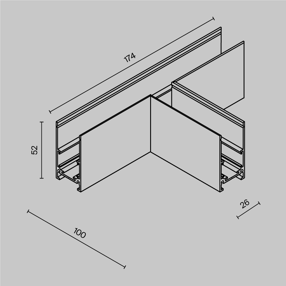 Комплектующие для накладной трековой системы Technical TRA034CT-41B