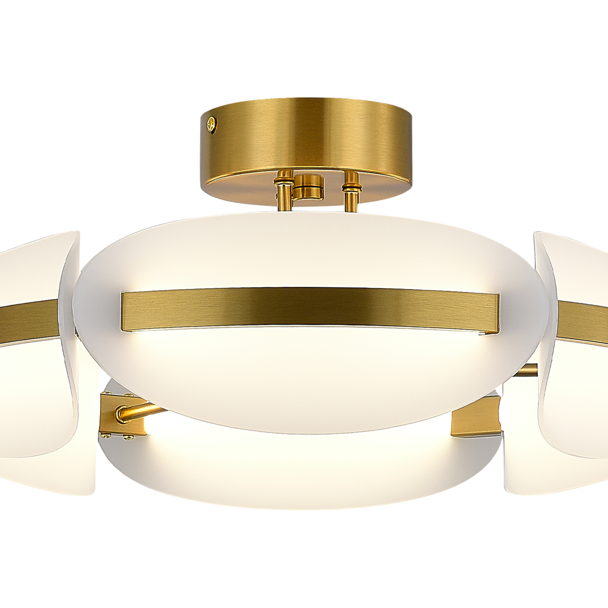 SL1304.302.45 Светильник потолочный ST-Luce латунь/белый LED 1*45W 3000K ETOILE
