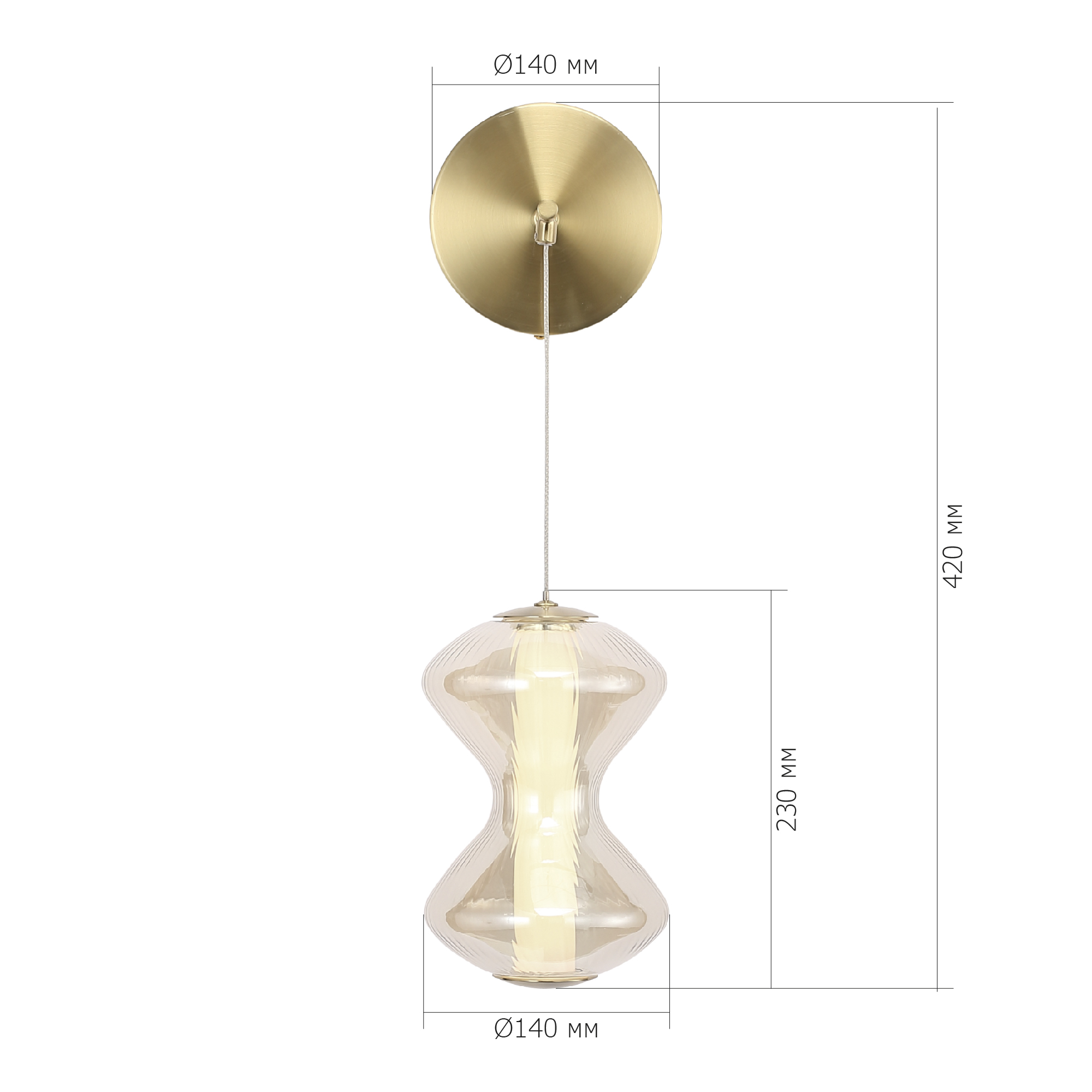 SL6136.201.01 Светильник настенный ST-Luce золото/коньячный LED 1*6W 3000K SPINE