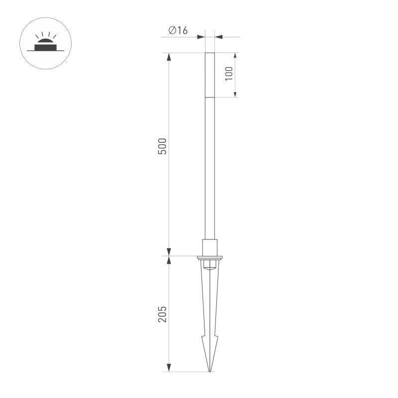 Грунтовый светильник Arlight 034161