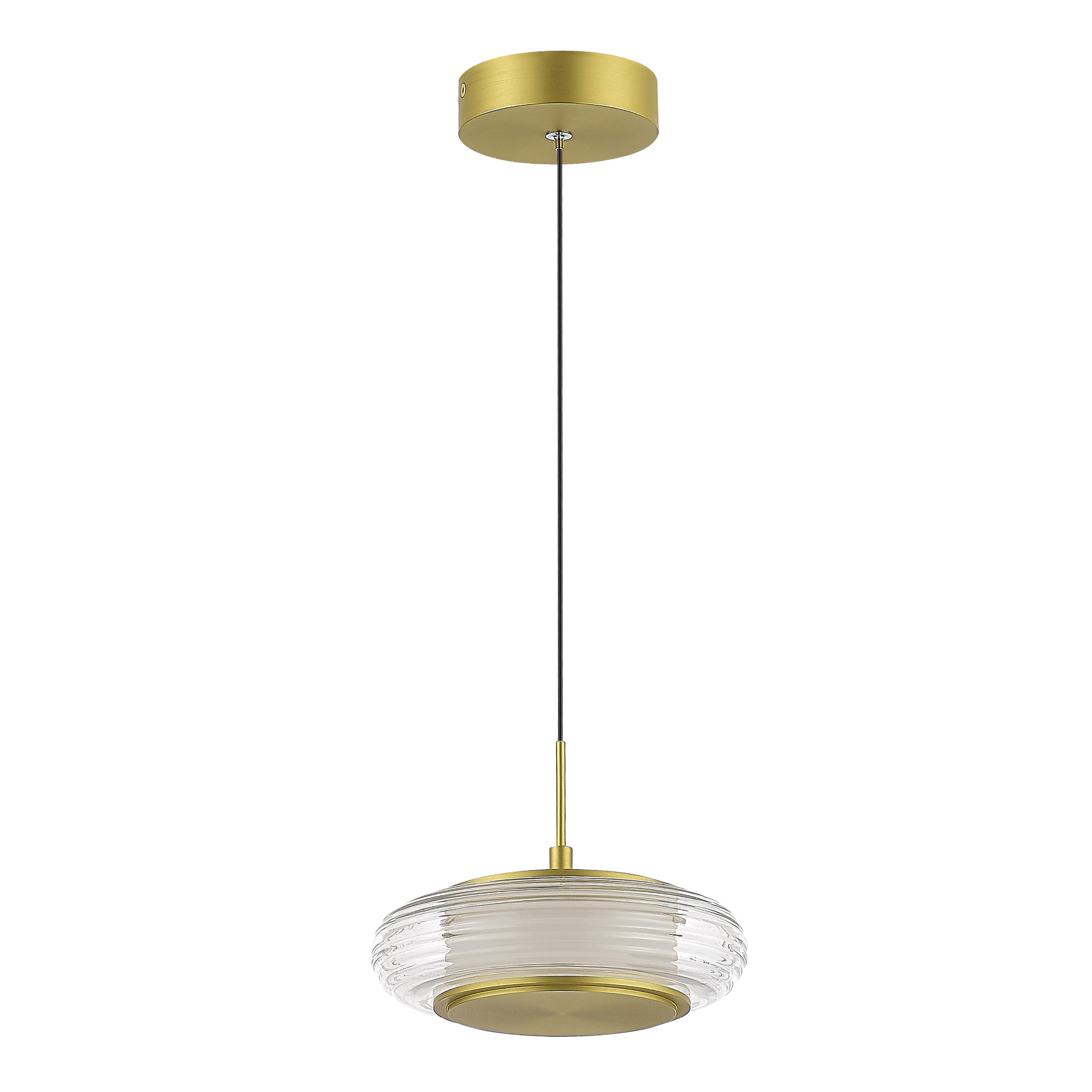 SL6239.203.01 Светильник подвесной ST-Luce золото/прозрачный LED 1*7W 3000K FRITTELA