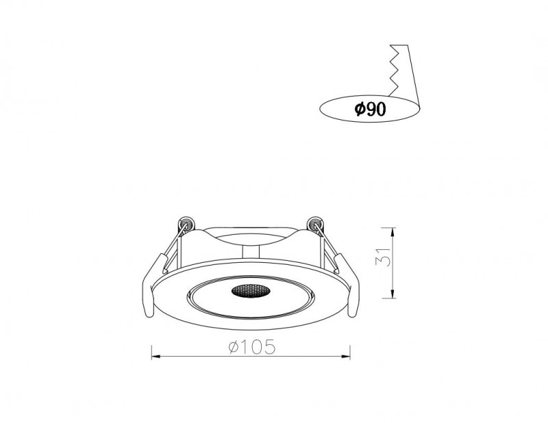 Встраиваемый светильник ARTE Lamp A4762PL-1WH