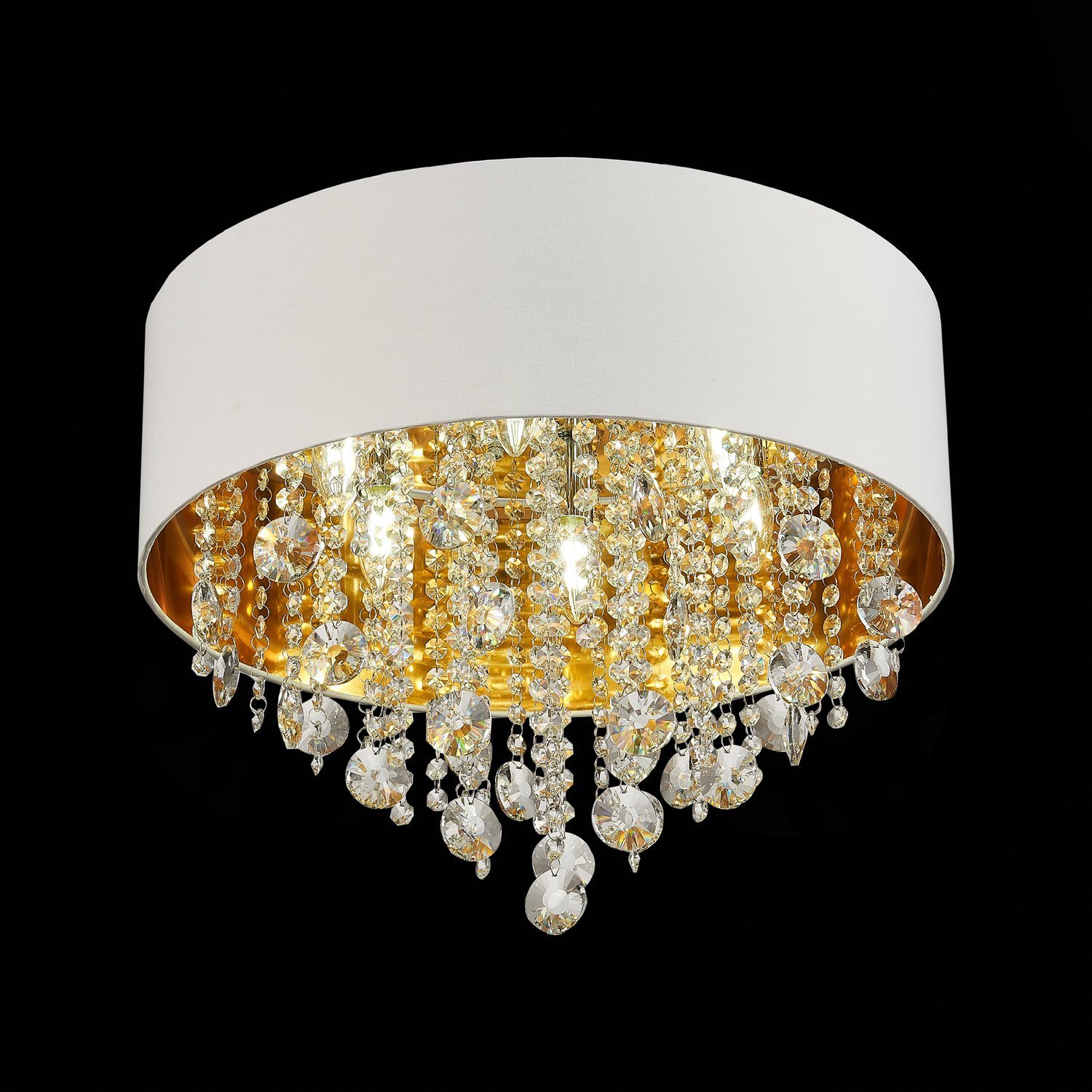 SL1350.502.06 Светильник потолочный ST-Luce Хром/Белый, Золотистый, Прозрачный E14 6*40W LACCHIA