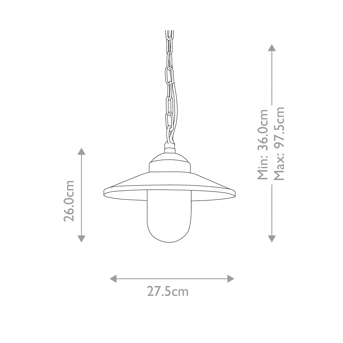 Подвесной фонарь Elstead Lighting, Арт. KLAMPENBORG8-BK