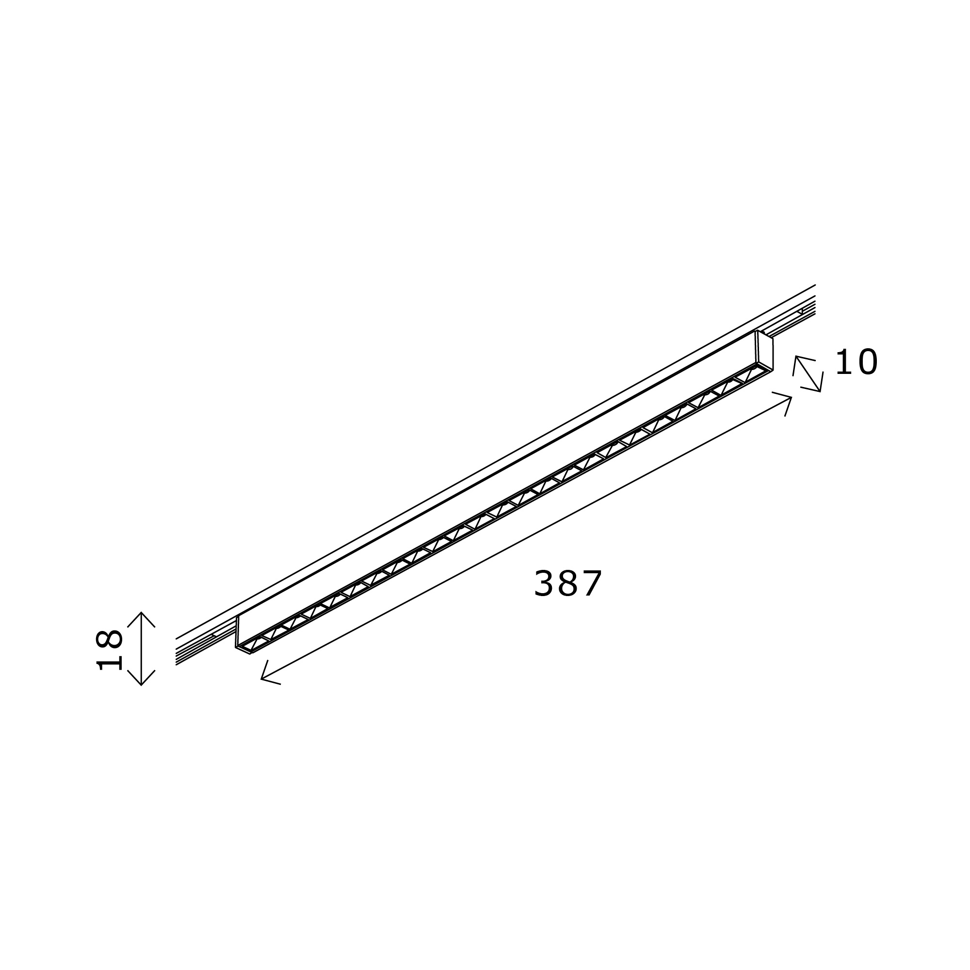 ST666.436.20 Магнитный трековый светильник Черный LED 1*20W 3000K 1 060Lm Ra>90  IP20 L387xW10xH18 2 SUPER5