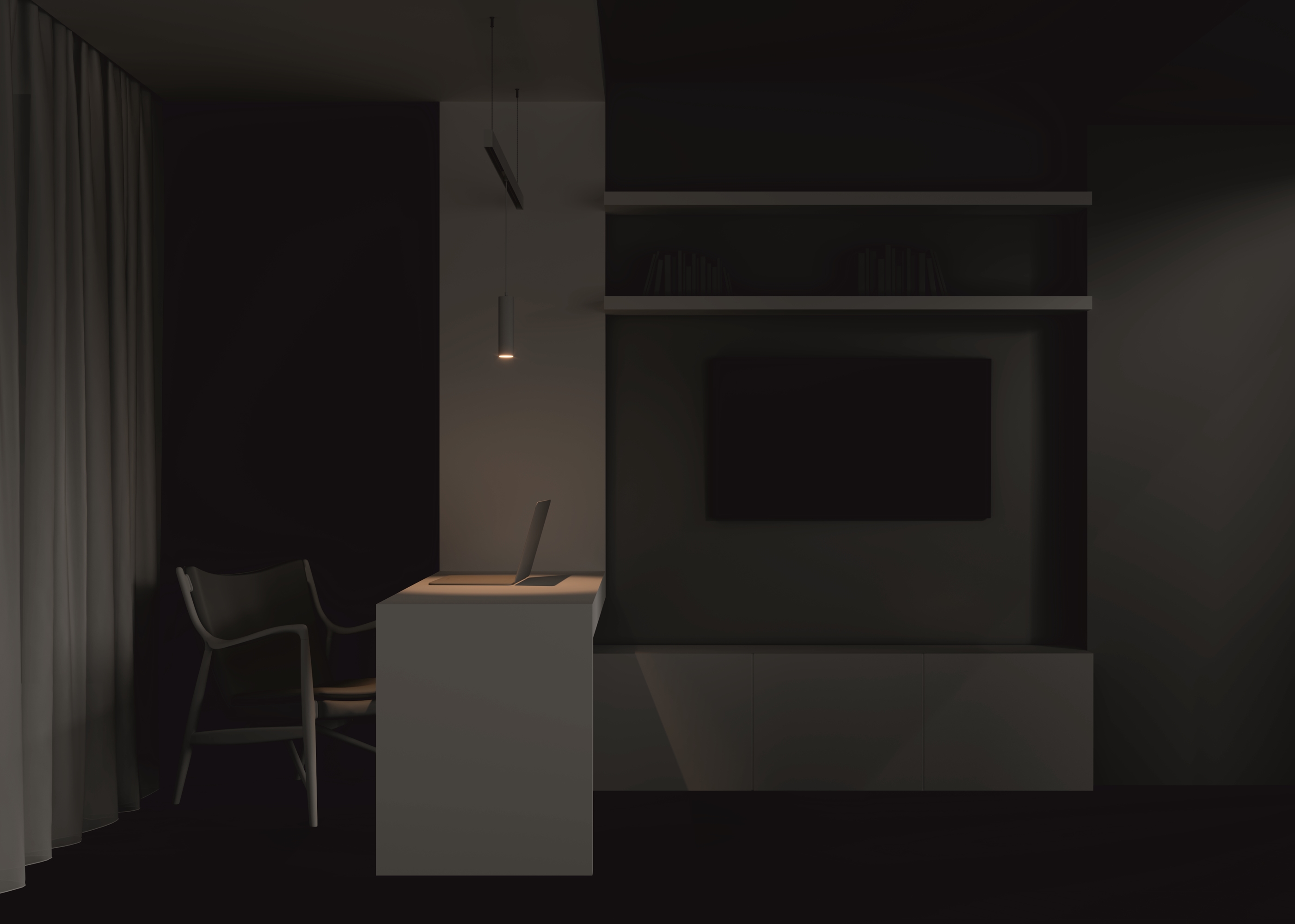 Трековый подвесной светильник Technical TR041-2-12W4K-W