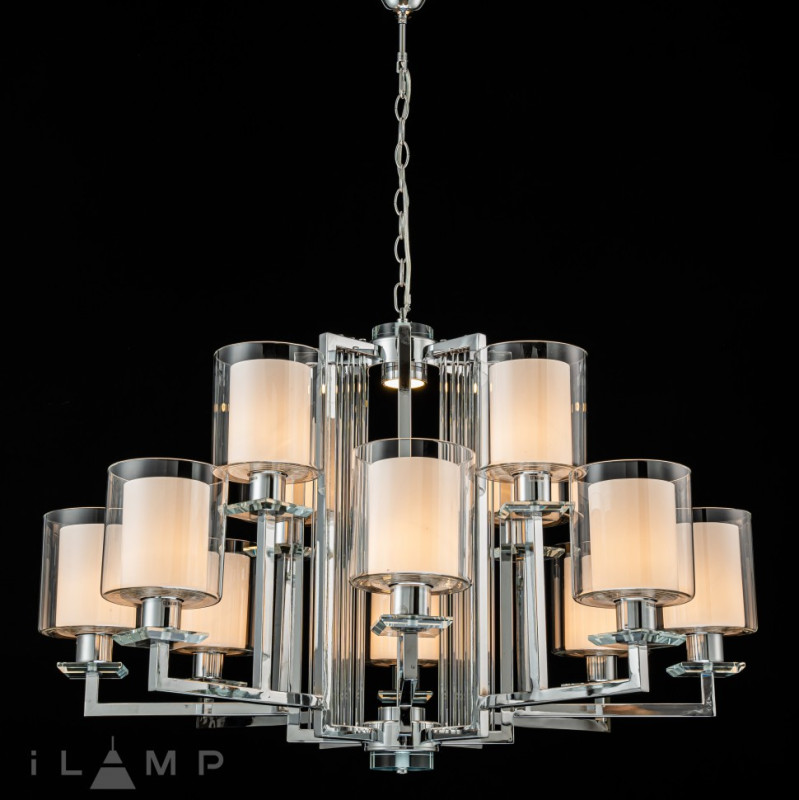 Подвесная люстра iLamp RM6201-8+4 CR+CL