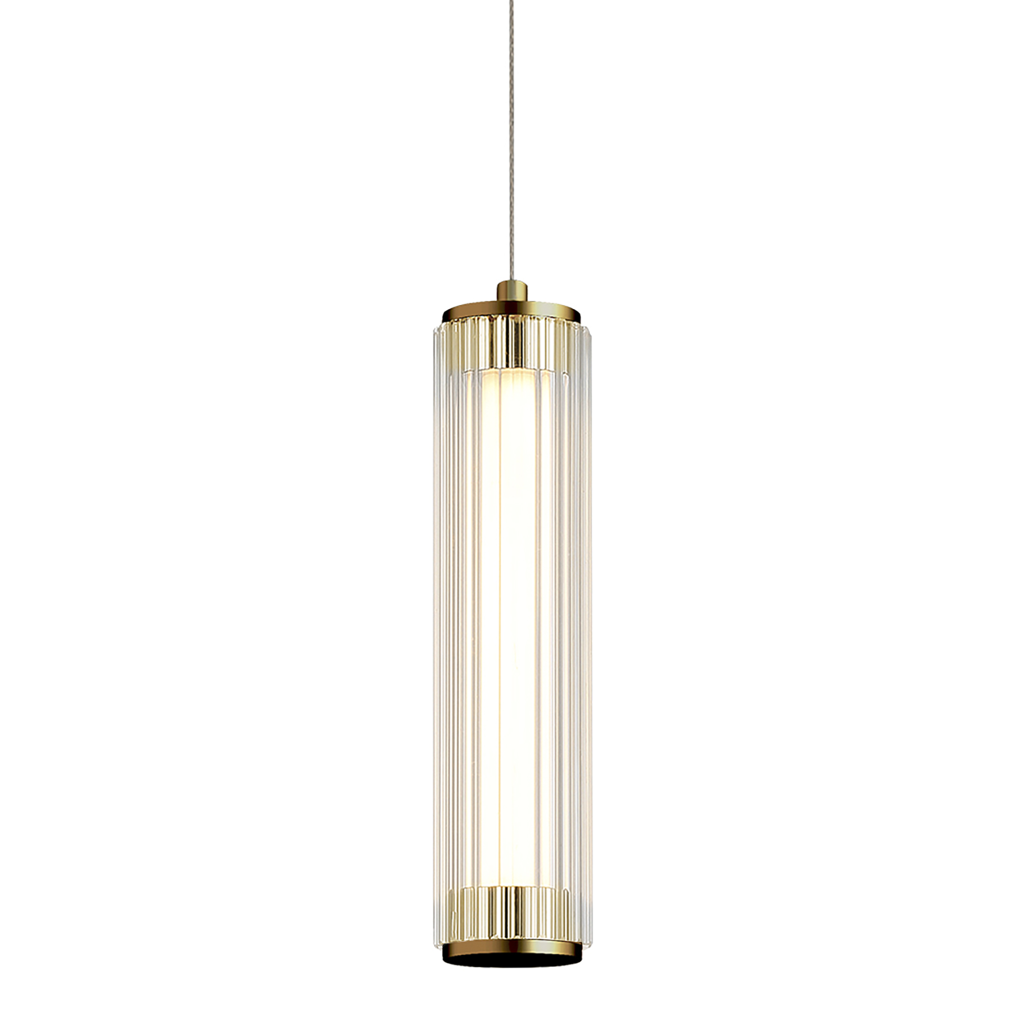 SL6224.303.01 Светильник подвесной ST-Luce Латунь/Прозрачный LED 1*8W 4000K BAMBOO