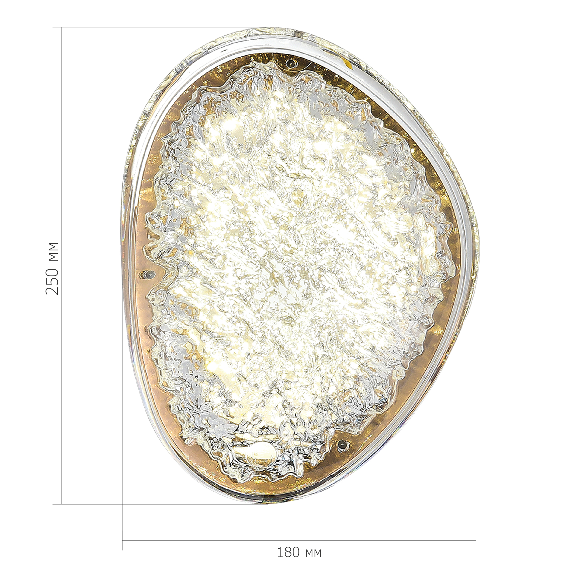 SL6018.203.15 Светильник настенный ST-Luce золотистый / прозрачный LED 1*15W 4000K ENIGMA