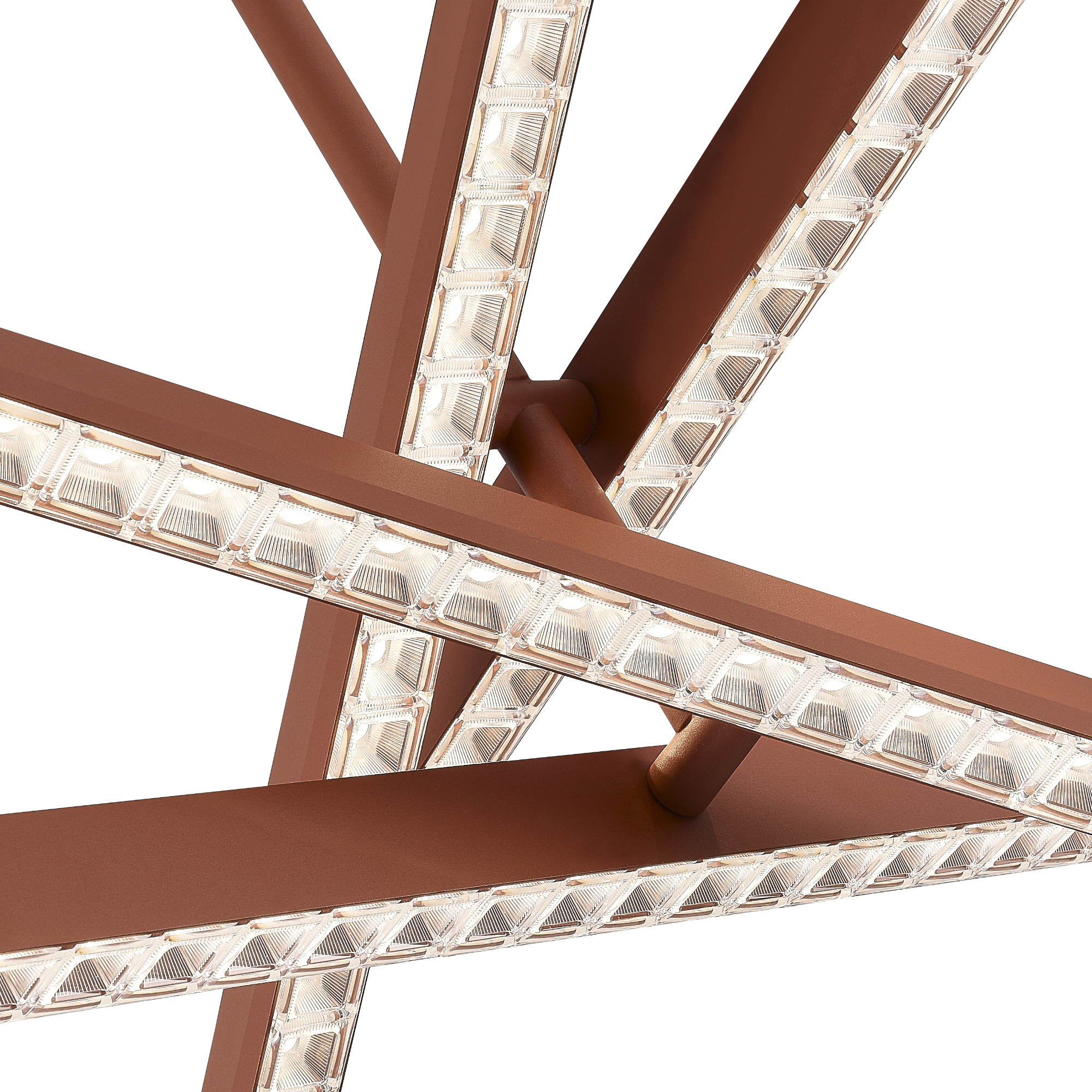 SL1018.613.04 Светильник подвесной ST-Luce терракотовый/прозрачный LED 1*43W 4000K EUCLIDICS