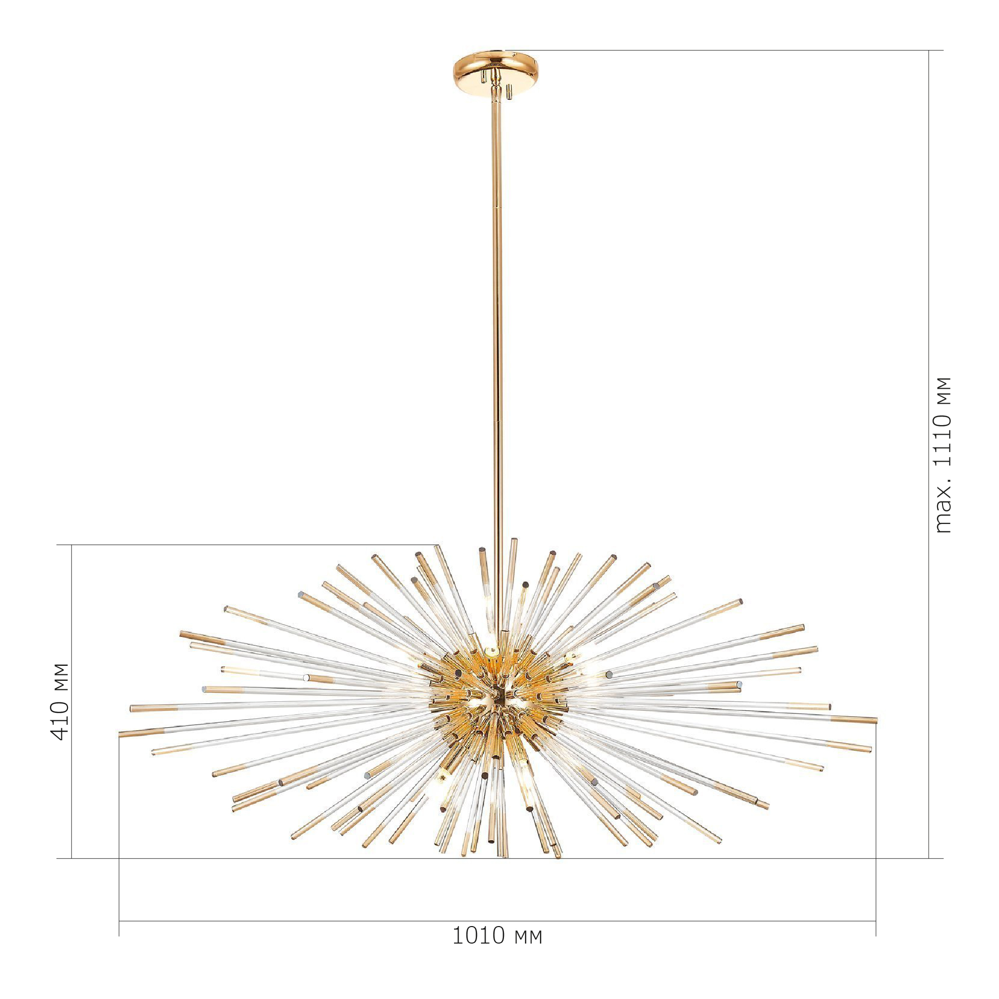 SL1097.203.09 Светильник подвесной ST-Luce Французское золото G9 9*5W CALLIO