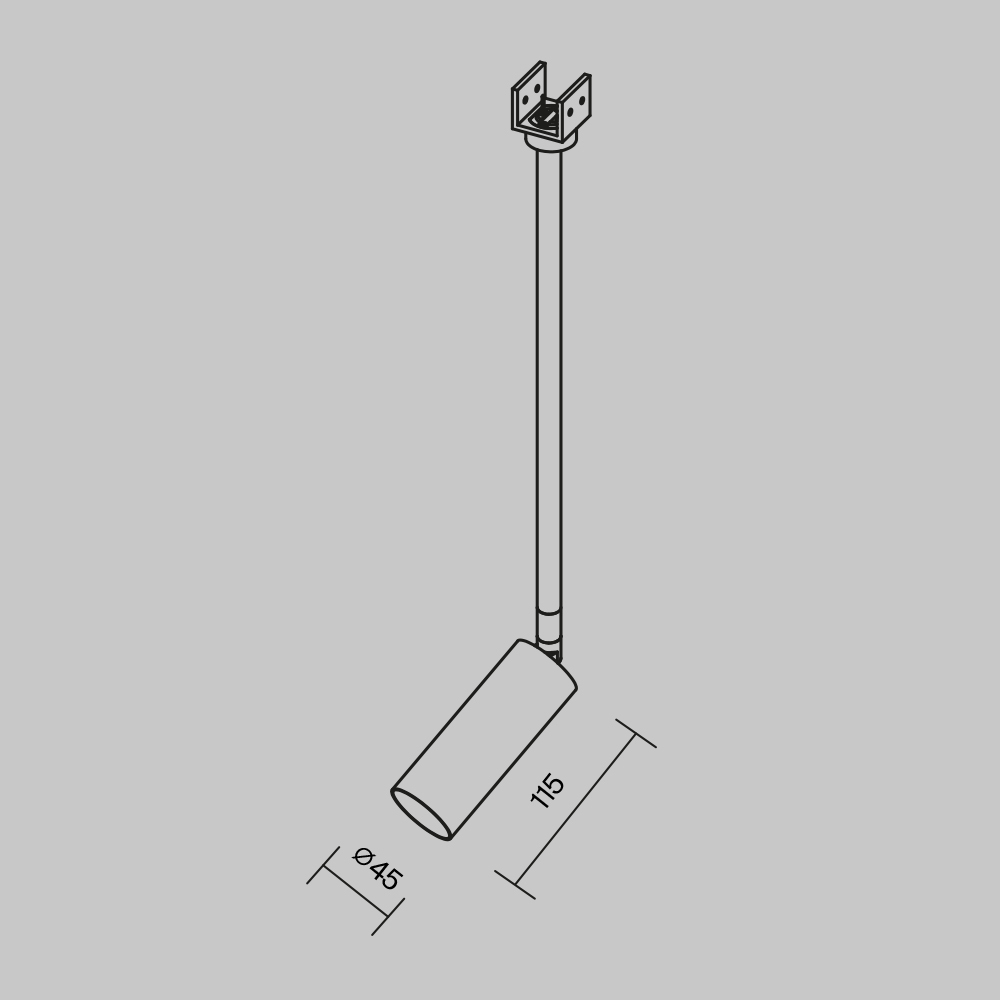 Уличный трековый светильник Outdoor O-TR01-2-P-8WW3K