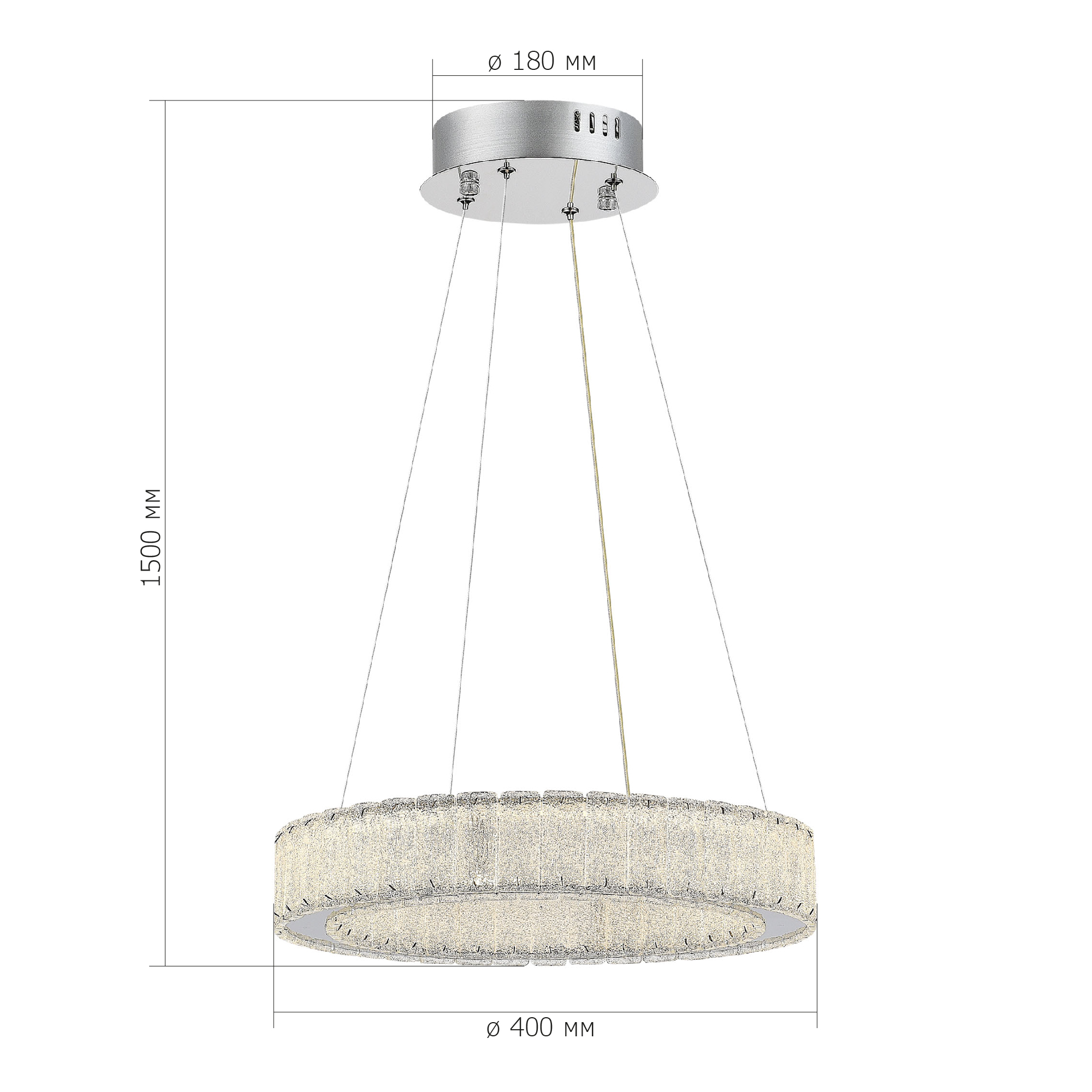 SL6008.103.01 Люстра подвесная ST-Luce Хром/Хром LED 1*20W 3000K LATOZZO