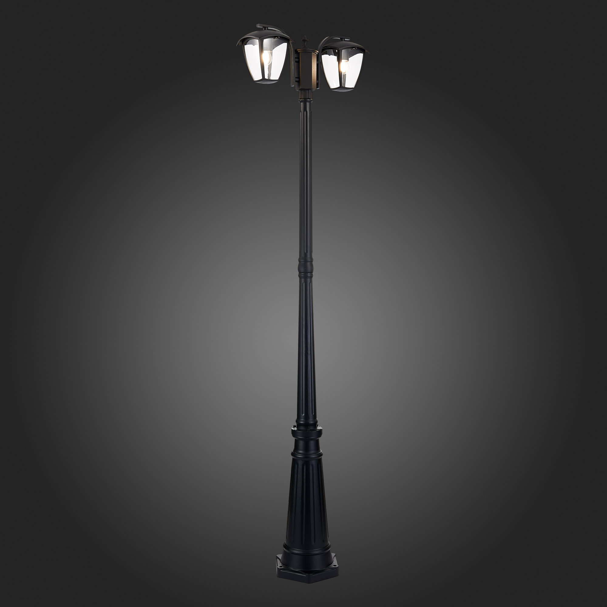 SL081.405.02 Светильник уличный наземный ST-Luce Черный/Черный, Прозрачный E27 2*40W SIVINO