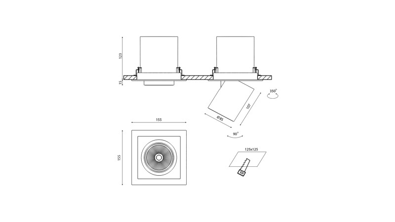 Спот DesignLed SPL-SQ1-25-NW