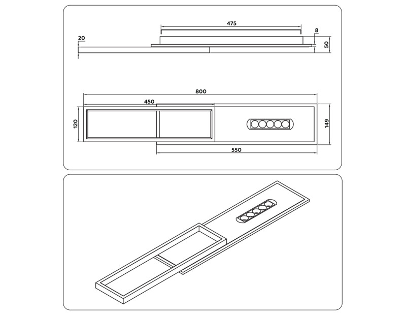 Накладной светильник Ambrella Light FL51454