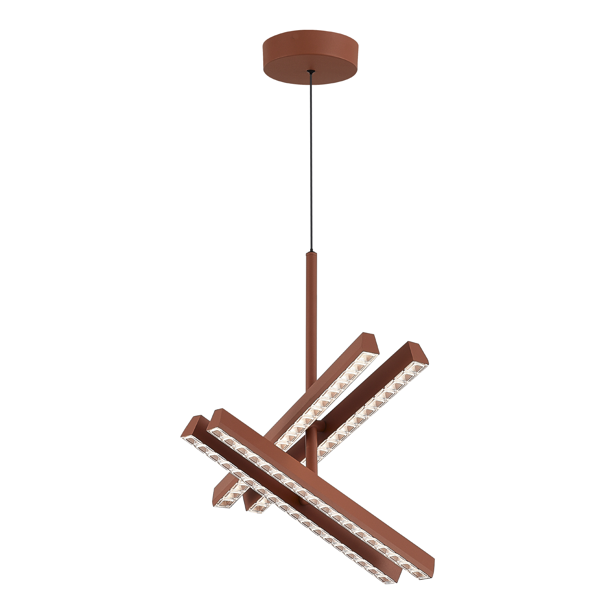 SL1018.613.04 Светильник подвесной ST-Luce терракотовый/прозрачный LED 1*43W 4000K EUCLIDICS