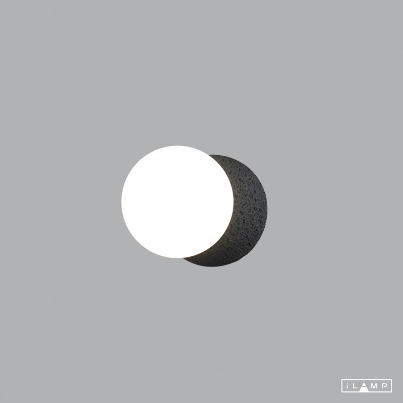 Бра iLamp 10695W/1-D100 BK-WH