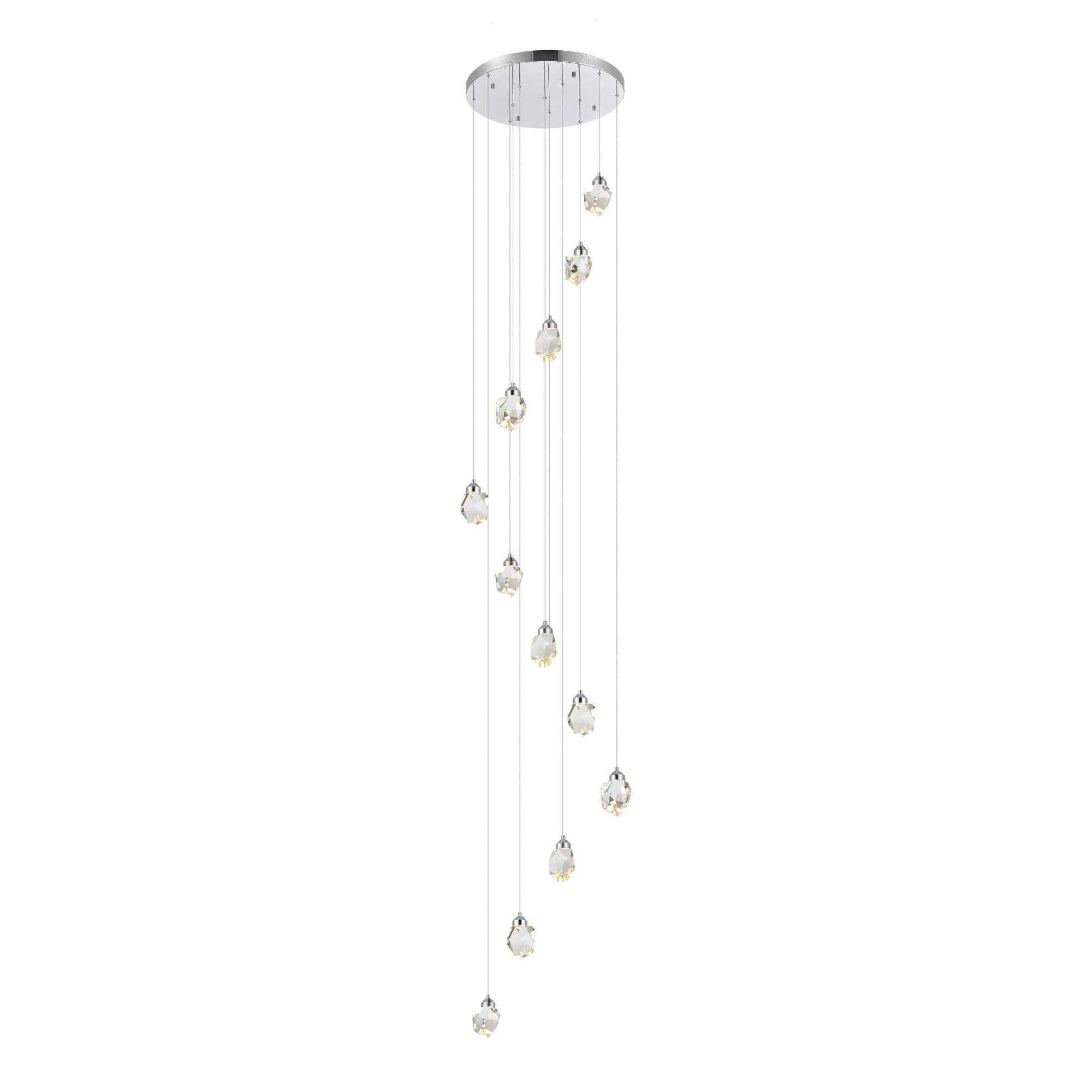 SL6114.103.12 Светильник подвесной ST-Luce Хром/Прозрачный LED 12*3W 3000K CASCATO