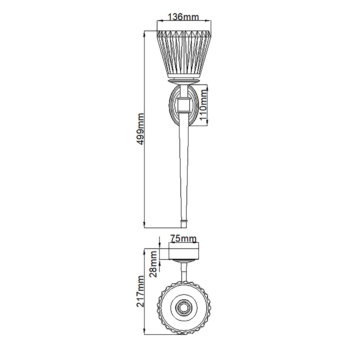 Бра для ванных комнат Elstead Lighting, арт. BATH-AGATHA-PC