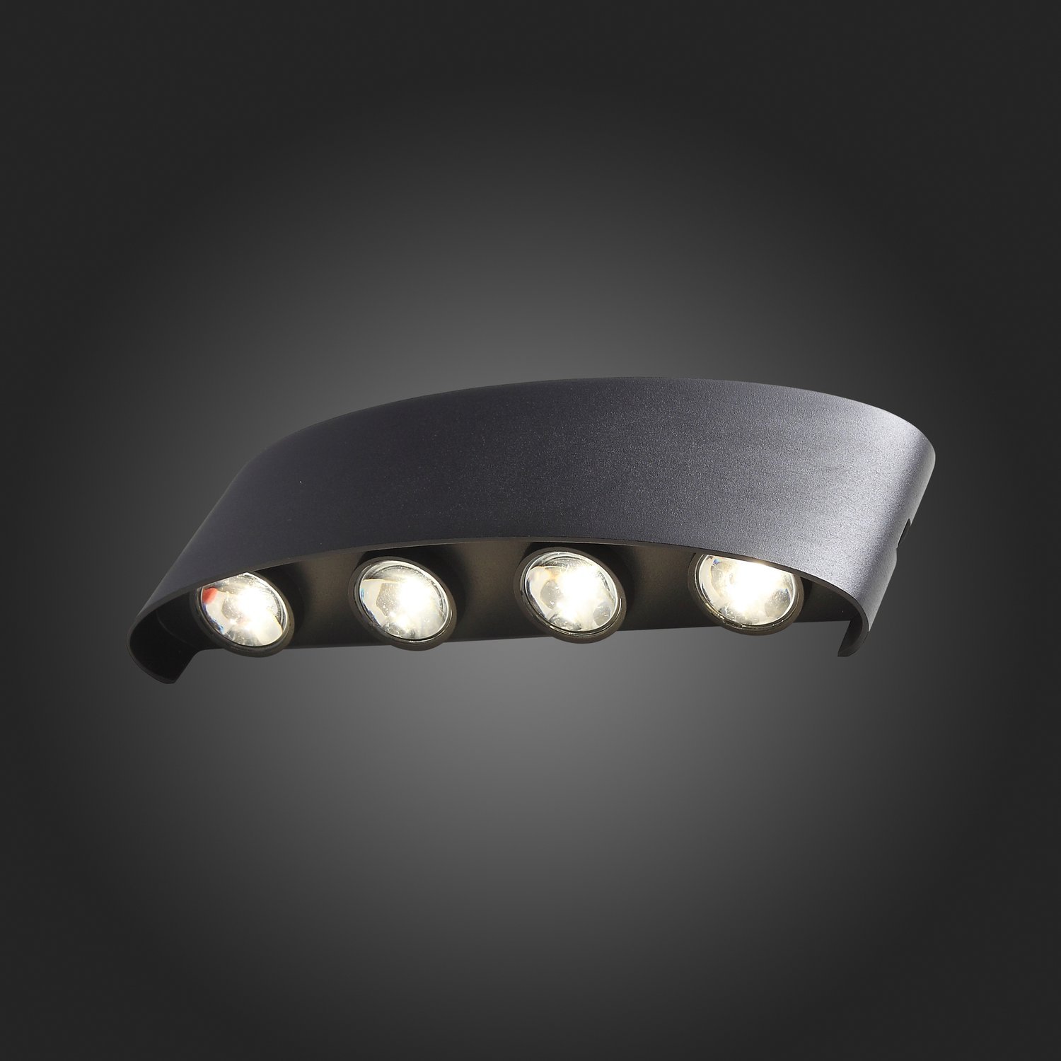 SL089.401.08 Светильник уличный настенный ST-Luce Черный кварцевый LED 8*1W 4000K BISELLO