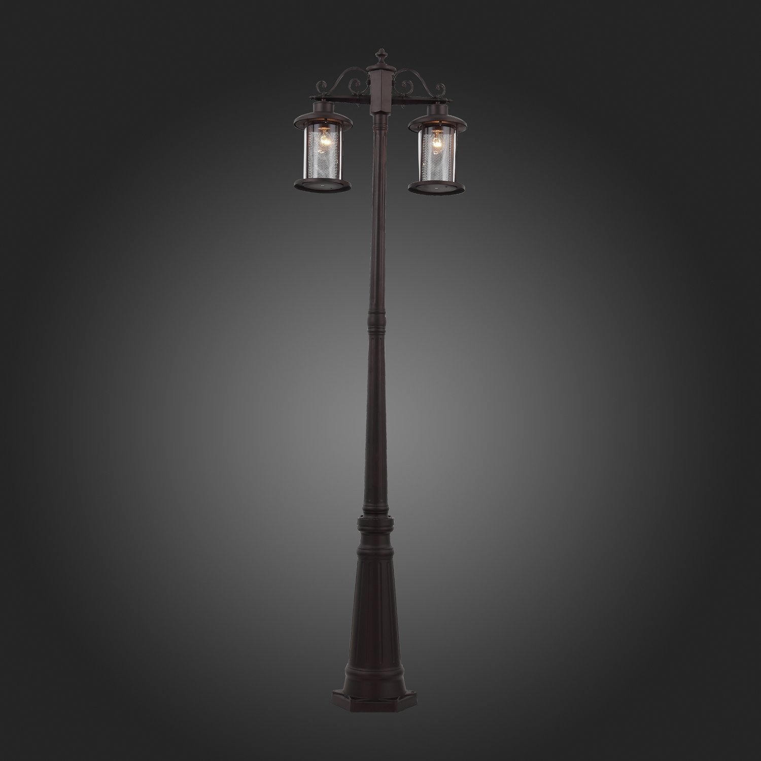 SL080.425.02 Светильник уличный наземный ST-Luce Темный кофе/Прозрачный, Темный кофе E27 2*100W LASTERO