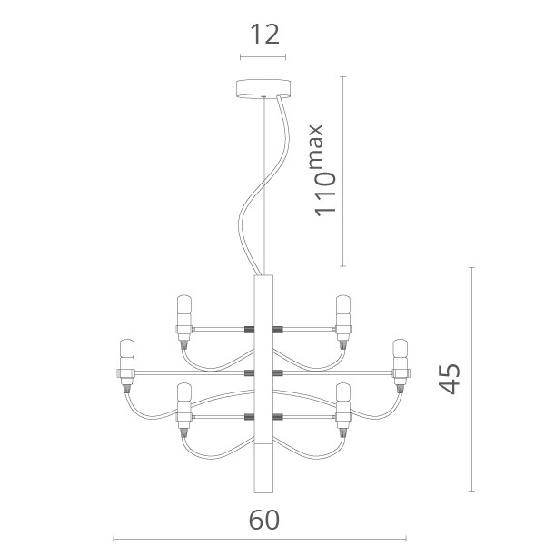 Подвесная люстра Divinare 8030/02 LM-18