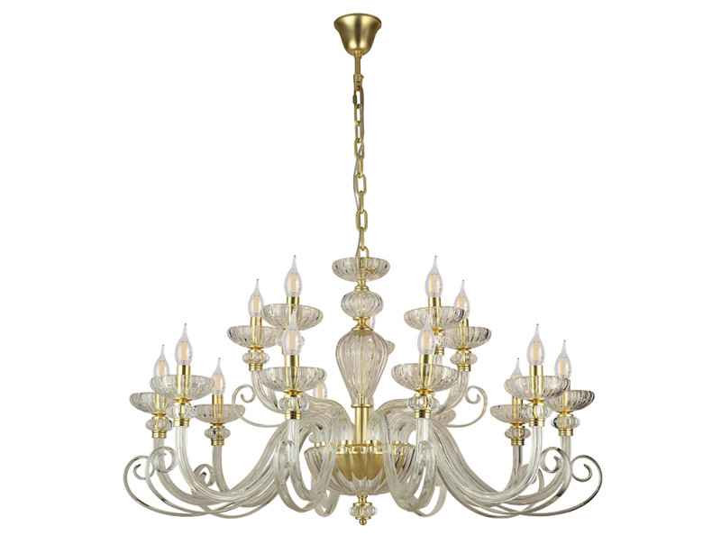 Подвесная люстра Newport 8620+5/C mat.soft gold clear