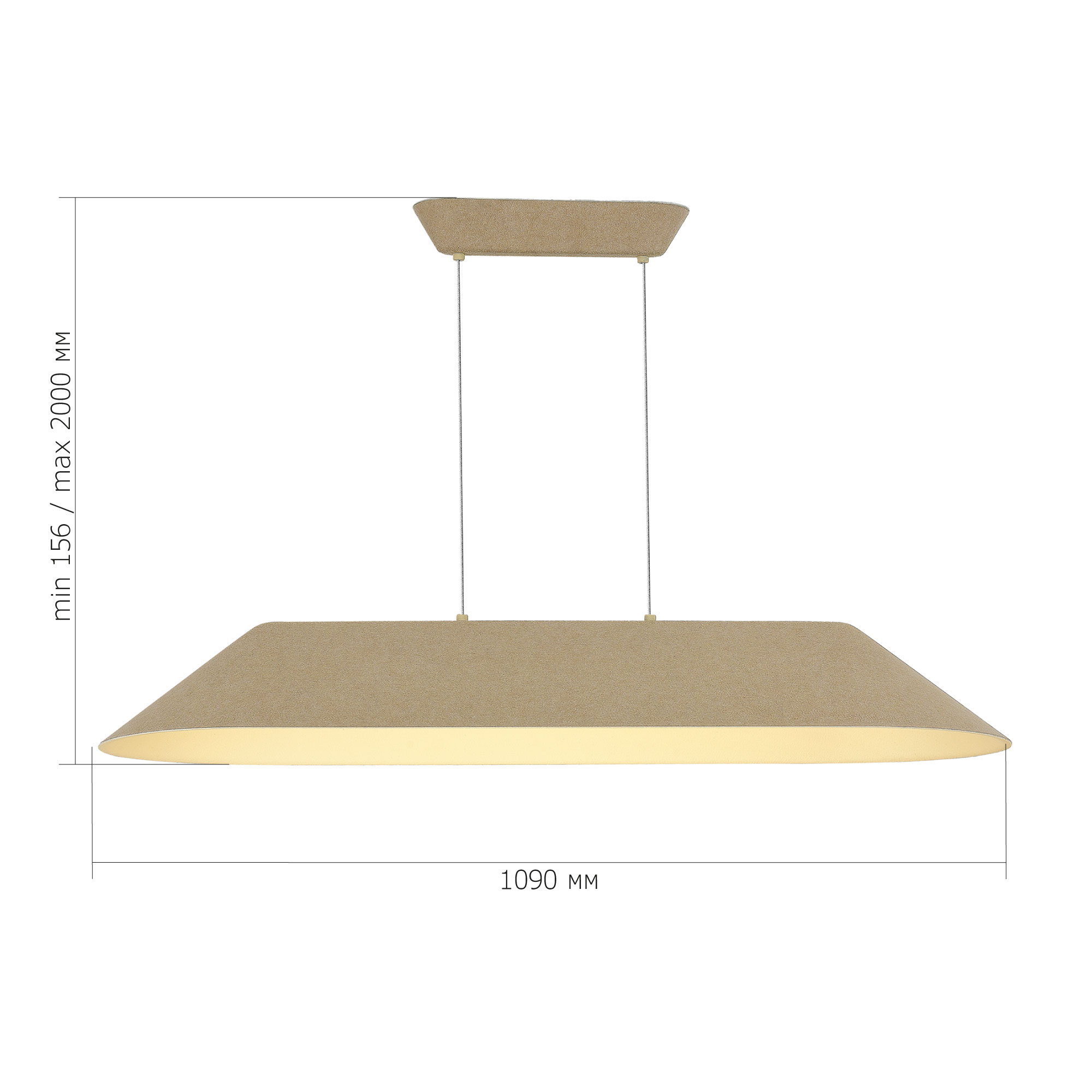 SL3001.813.01 Светильник подвесной ST-Luce Бежевый,Белый/Бежевый,Белый LED 1*32W SENTITO