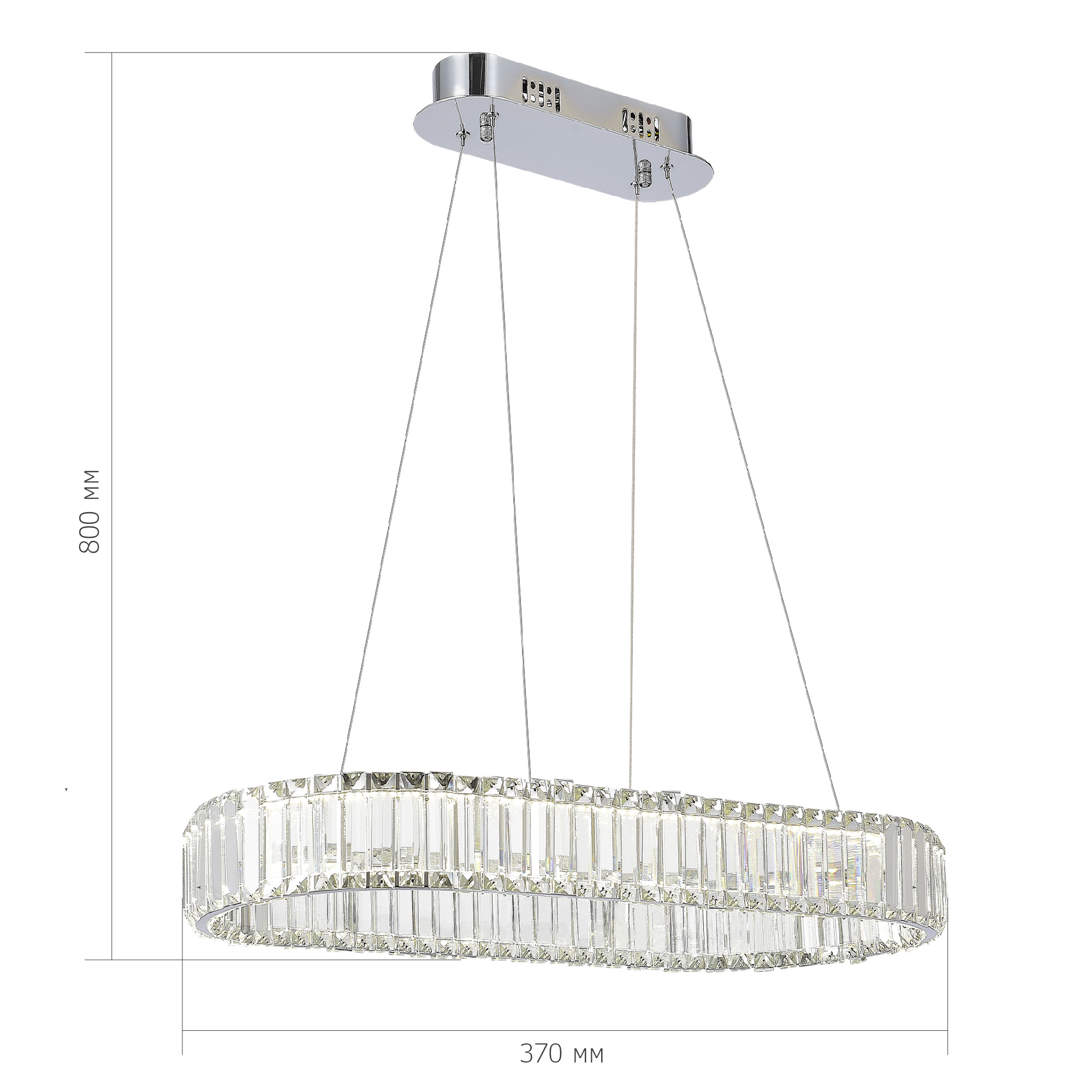 SL1622.123.01 Светильник подвесной ST-Luce Хром/Прозрачный LED 1*60W 4000K TIVOLI