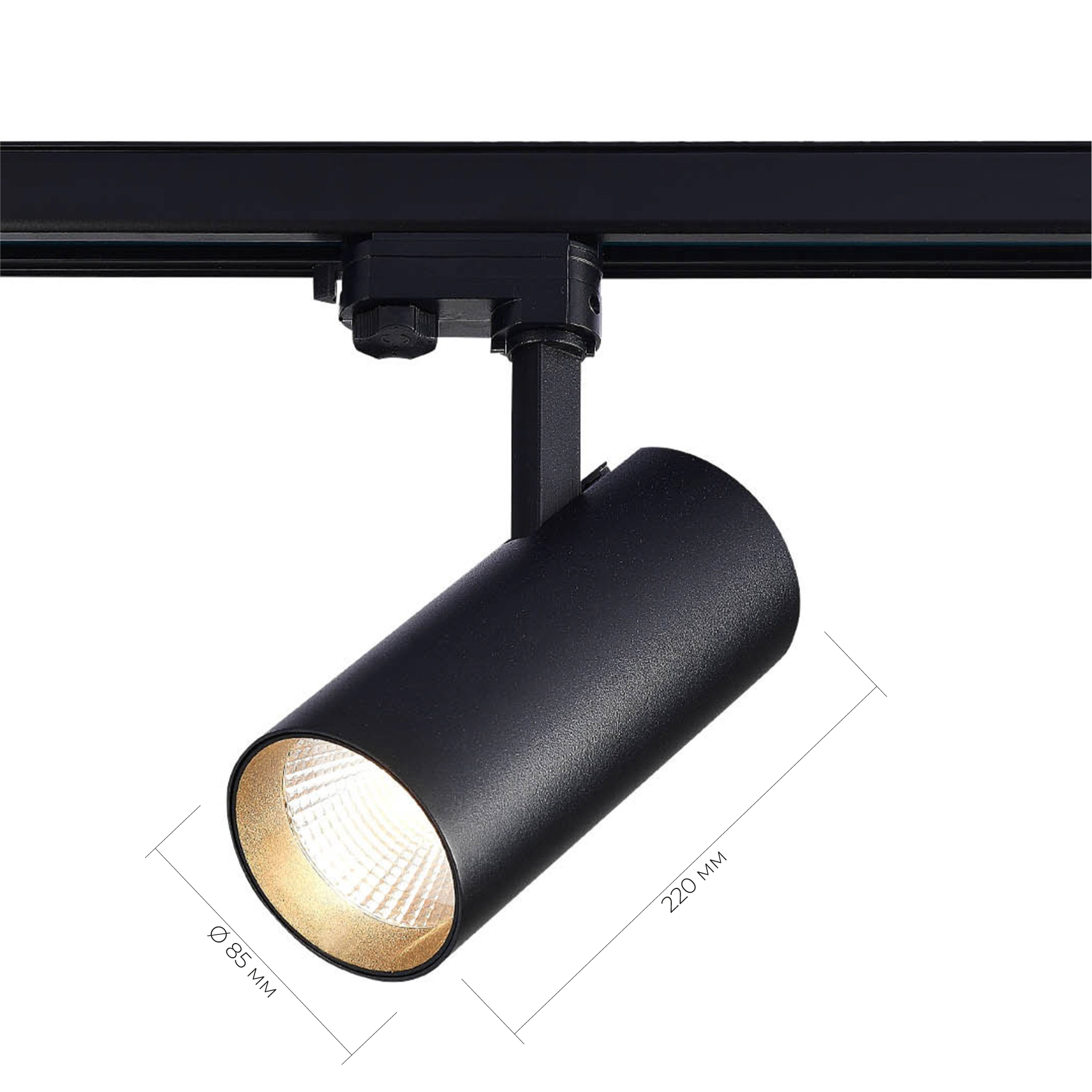 ST661.446.40 Св-к трек. Черный LED 1*40W 4000K 3 200Lm Ra>90 38° IP20 L190xW85xH265 165-265V TRACE