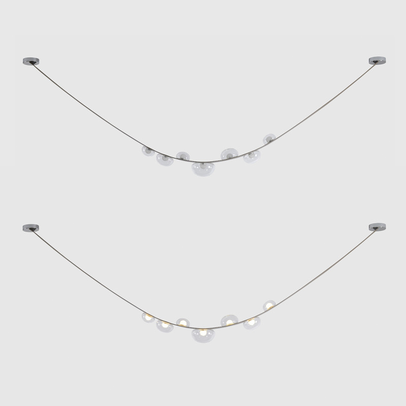 Подвесной светильник Crystal Lux BOSQUE SP7 L3000 GREY/TRANSPARENT
