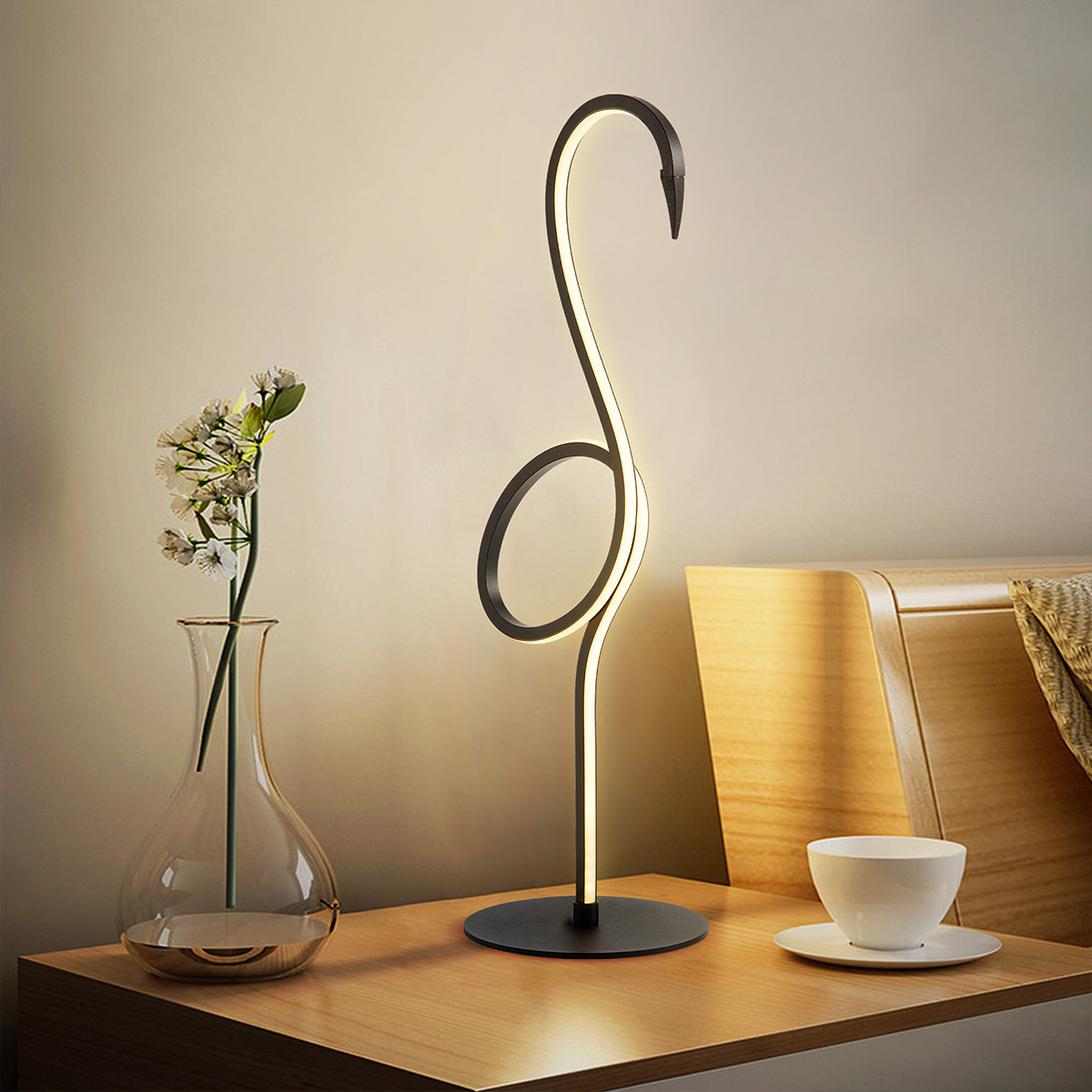 Настольная лампа Elstead, Арт. FLAMINGO-TL-BLK
