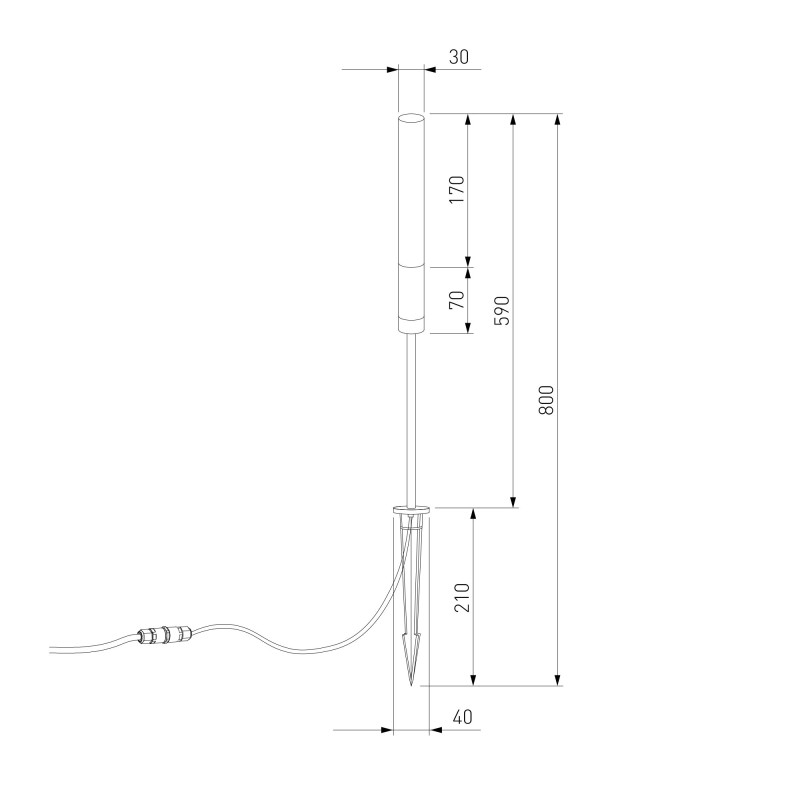 Грунтовый светильник Elektrostandard 35155/F 3000K черный