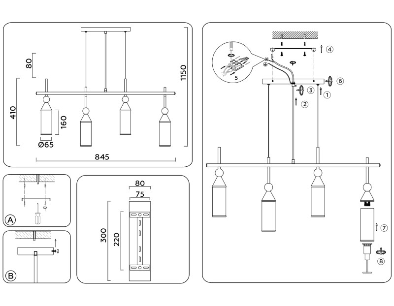 Подвесной светильник Ambrella Light LH55274