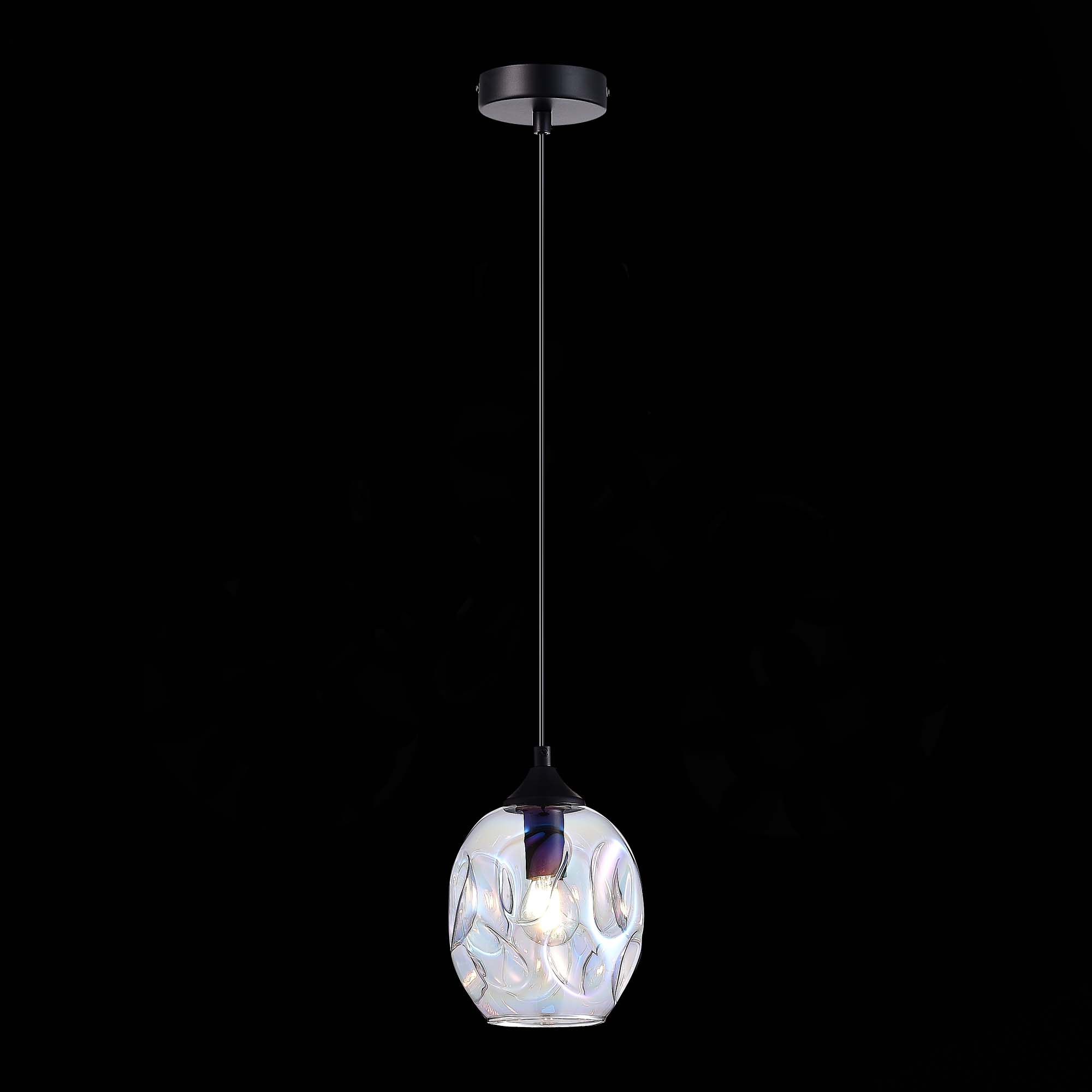 SL1188.403.01 Подвес ST-Luce Черный/Радужный E14 1*40W IDESIA