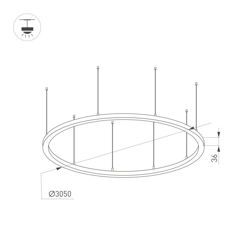 Подвесной светильник Arlight 034077(1)