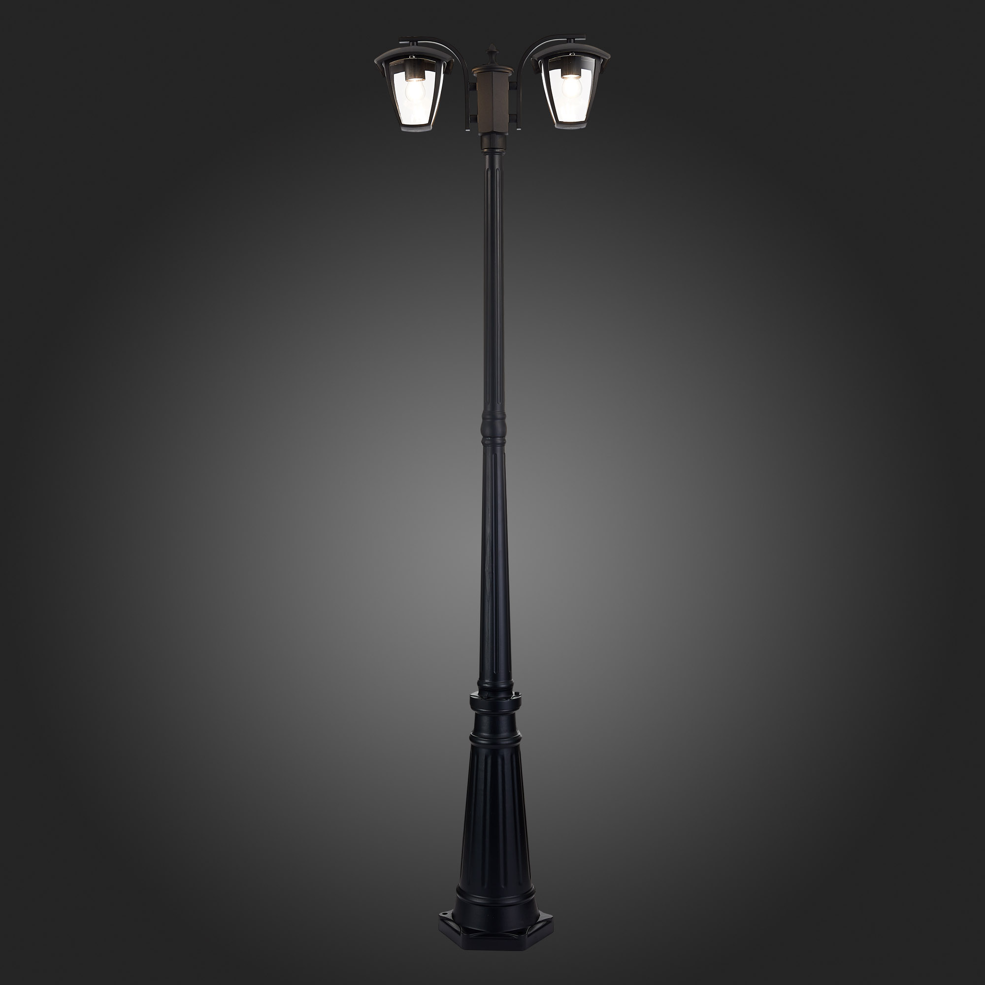 SL081.405.02 Светильник уличный наземный ST-Luce Черный/Черный, Прозрачный E27 2*40W SIVINO