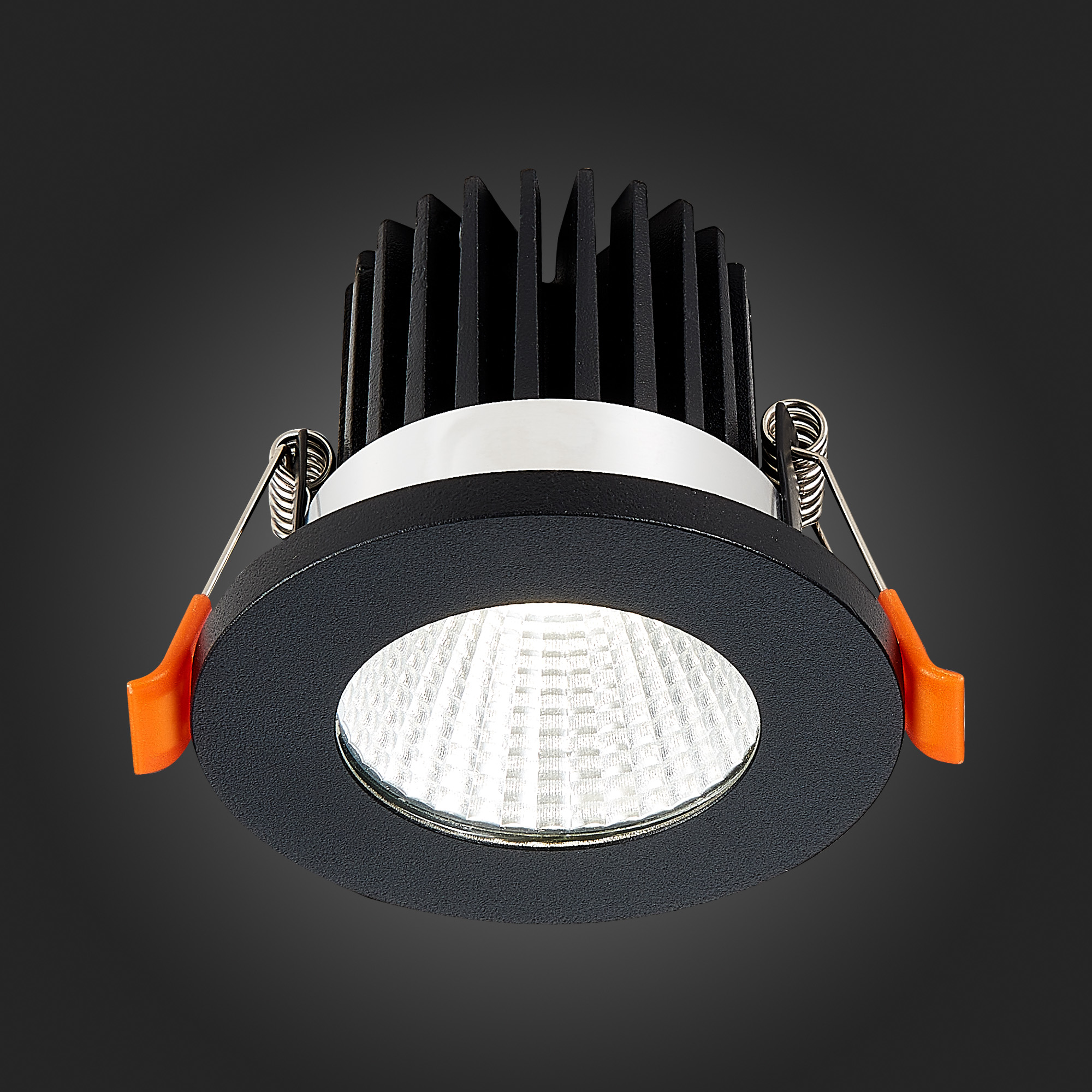 ST704.438.10 Св-к встр. Черный LED 1*10W 3000K 900Lm Ra>90 38° IP20 D80xH60 170-240V Встраиваемые светильники