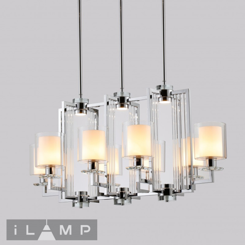 Подвесная люстра iLamp RM6201-8P CR+CL