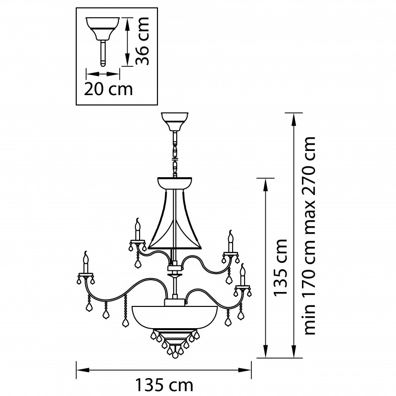 Подвесная люстра Lightstar 700514