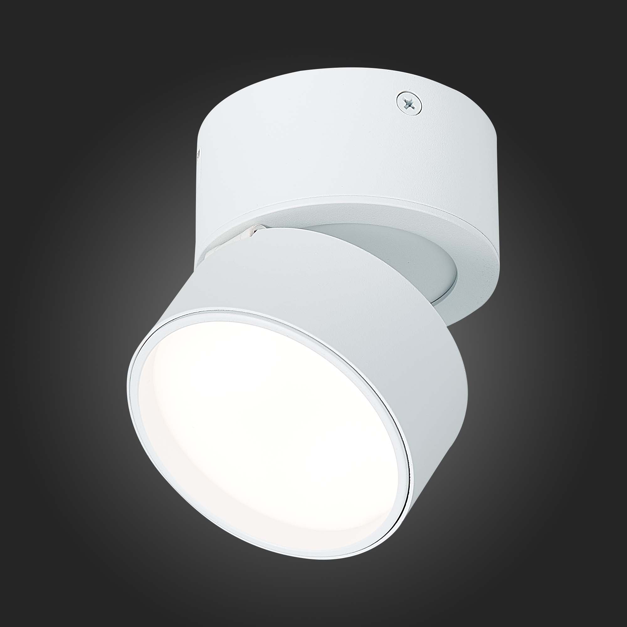 ST651.542.09 Светильник потолочный поворотный Белый LED 1*9W 4000K 720Lm Ra>90 120° IP20 D85xH87 170 Накладные светильники