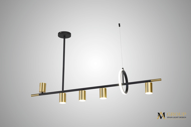 Люстра на штанге AM Group AM438 POLISHED GOLD