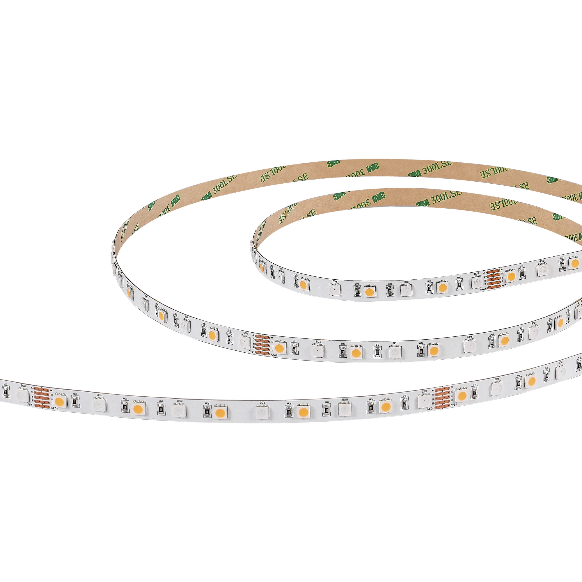 ST019.318.20RGBW Светодиодная лента SMD5050  - 17.28W/M 3000K+RGB 300Lm Ra>90 IP20 L5000xW10xH- 24V Светодиодные ленты