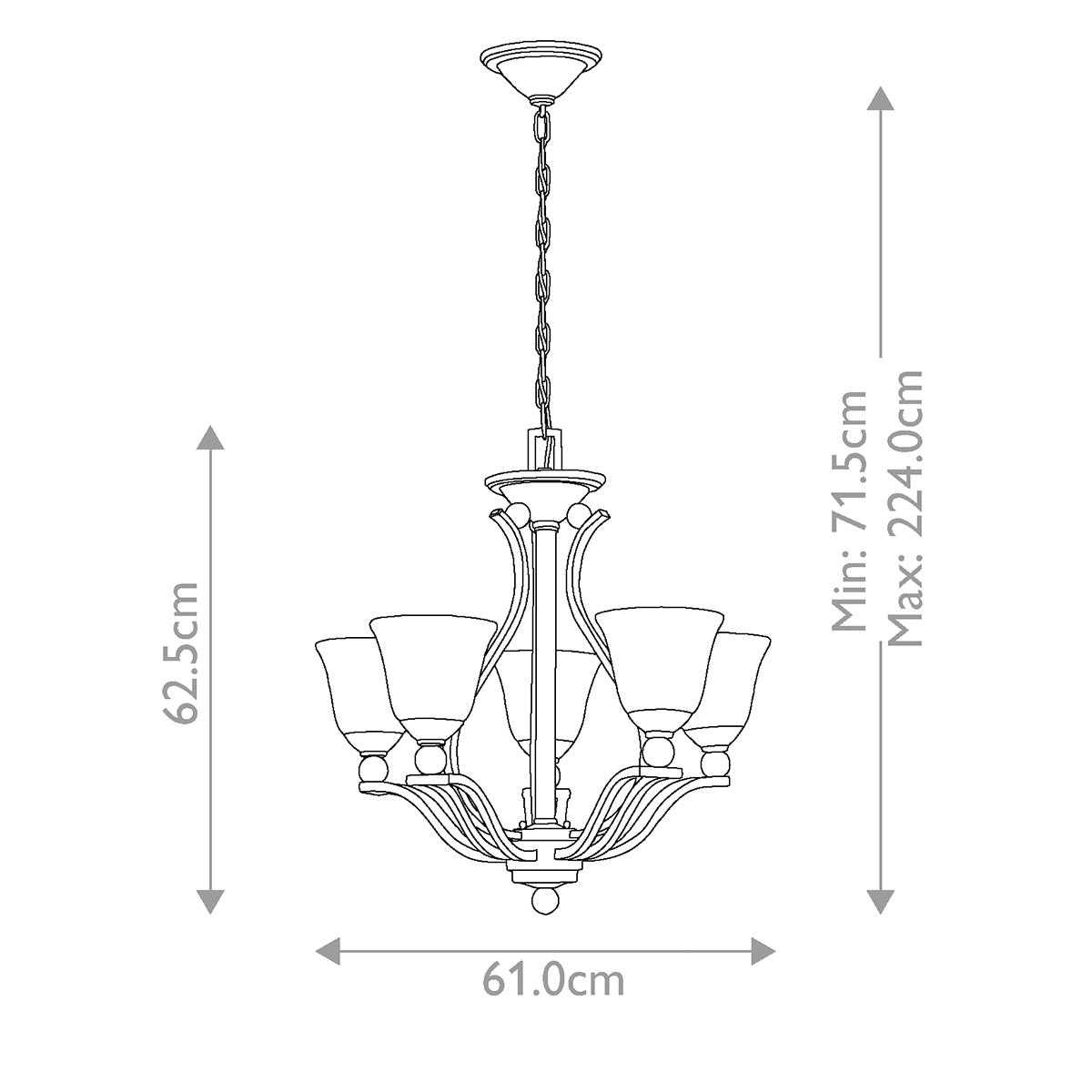 Люстра Hinkely Lighting, Арт. HK-BOLLA5
