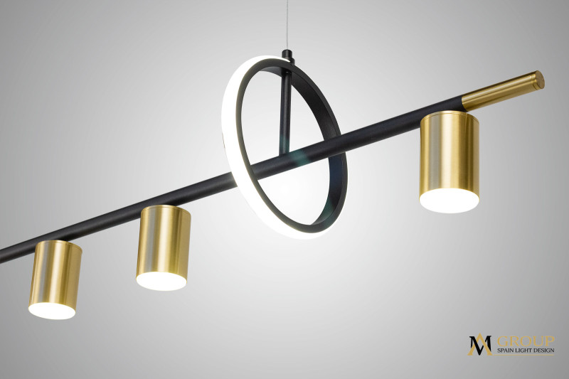 Люстра на штанге AM Group AM438 POLISHED GOLD