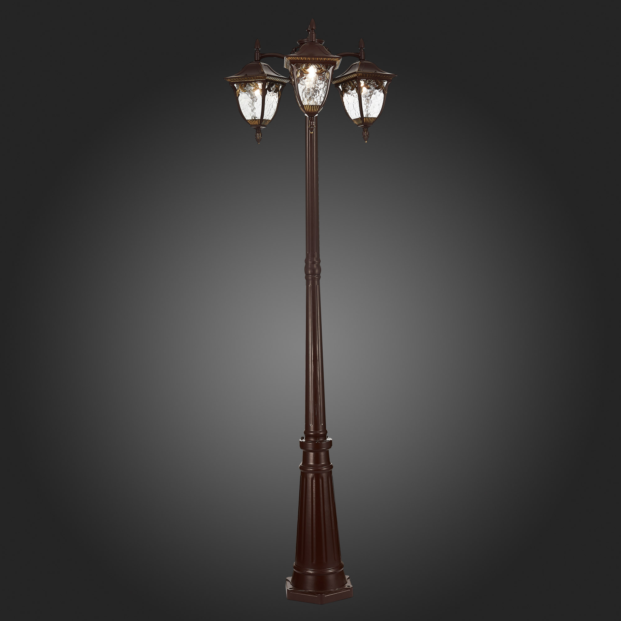 SL083.705.03 Светильник уличный наземный ST-Luce Кофейный/Кофейный, Прозрачный E27 3*60W CHIANI