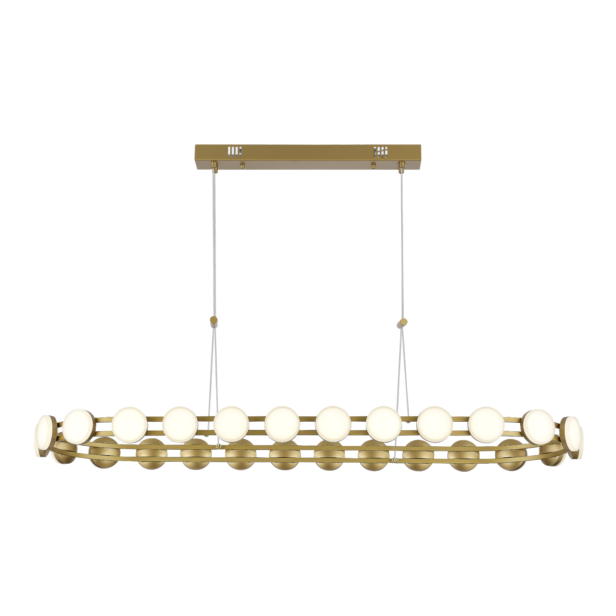 SL6610.203.26 Светильник подвесной ST-Luce золотистый/белый LED 1*50W 4000K MONRO